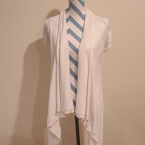 Express: Ivory Sleeveless Layering Sweater